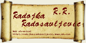 Radojka Radosavljević vizit kartica
